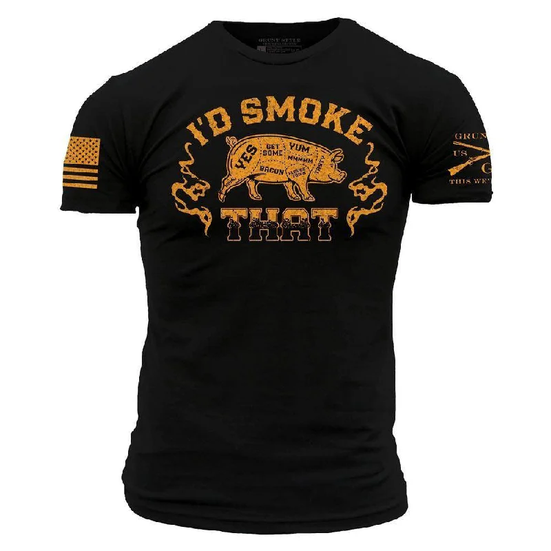 Women's Workout Clothing I'd Smoke That T-Shirt - Black