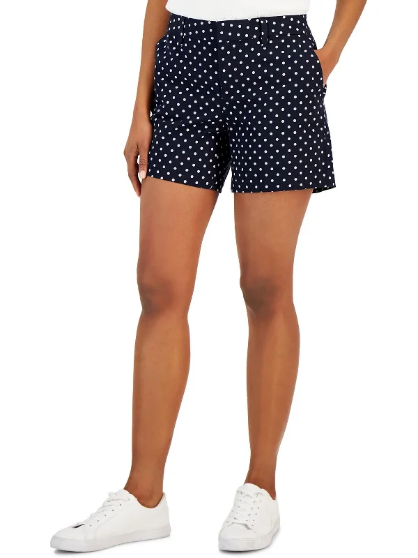 Playful Fashion Offers Womens High Rise Polka Dot Flat Front