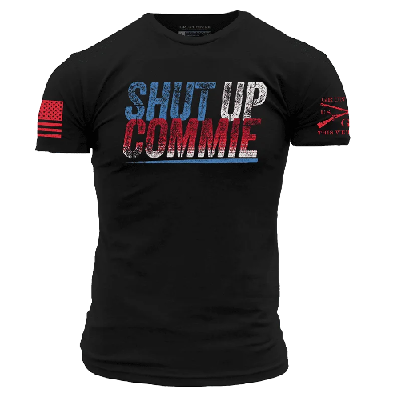 Formal Clothing For Women Shut Up Commie T-Shirt - Black