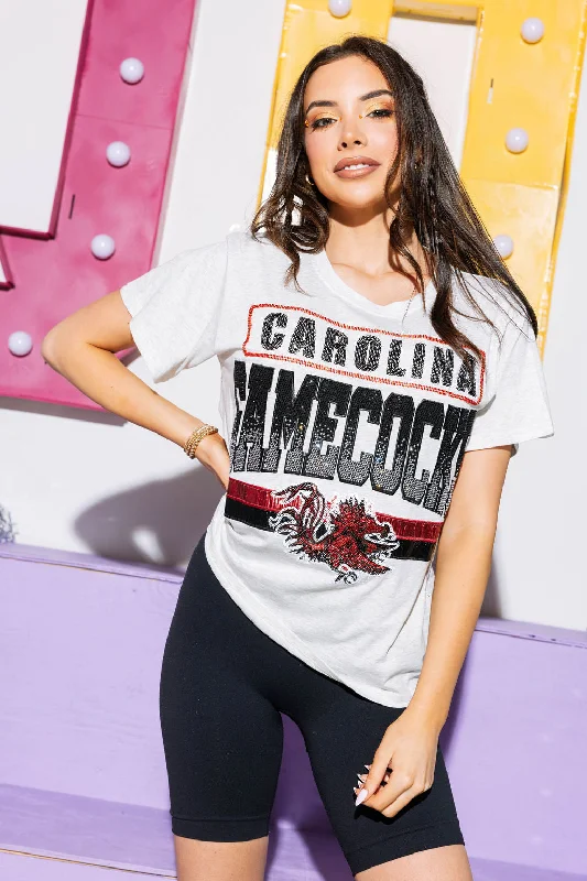 Top Brand Discounts Licensed Grey 'Carolina Gamecocks' Vintage Tee