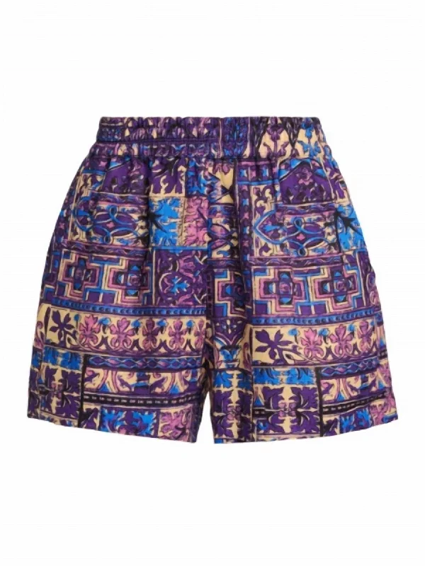 Women's Clothes And Apparel Sets Monte Shorts In Violet Tile