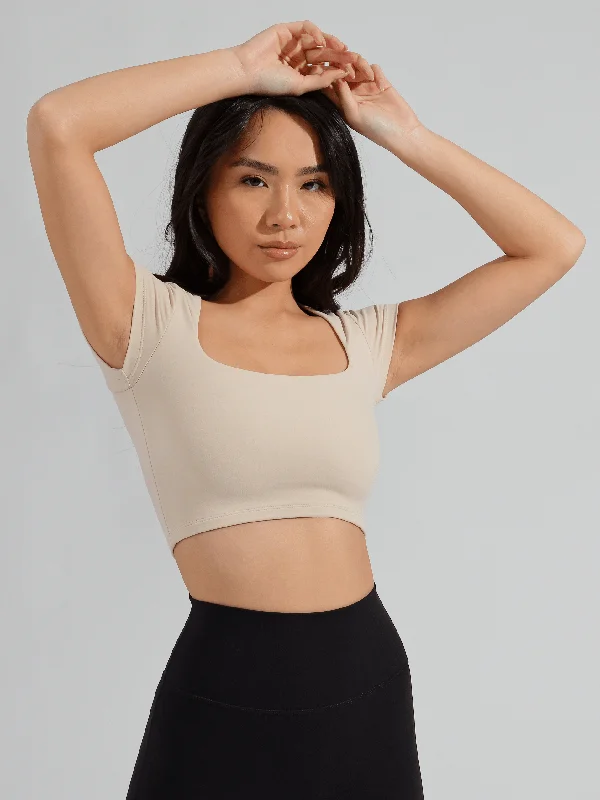 Luxury Casual Deals Butter Crop Top - Stardust