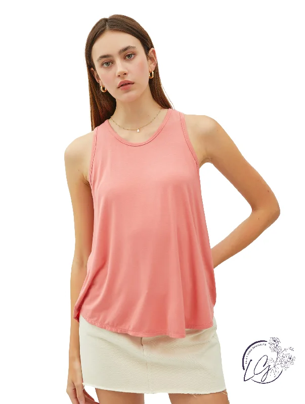 Women's Casual Wear Clothing Free Form Round Neck Tank