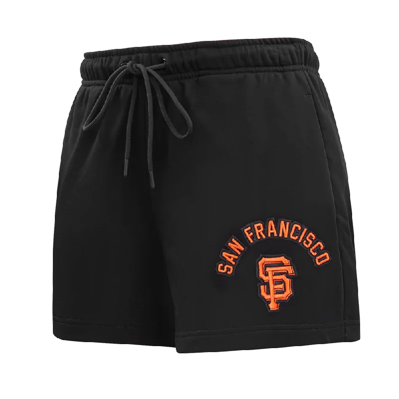 Limited Time Offer MLB SAN FRANCISCO GIANTS CLASSIC WOMEN'S FLEECE SHORT (BLACK)