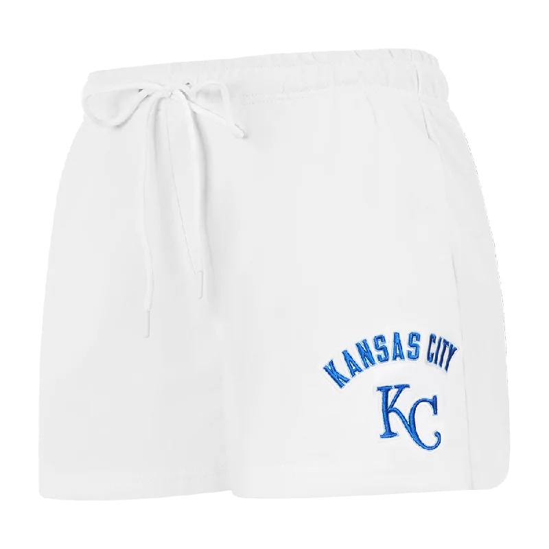 Women's Clothing Outfit Set MLB KANSAS CITY ROYALS CLASSIC WOMEN'S FLEECE SHORT (WHITE)