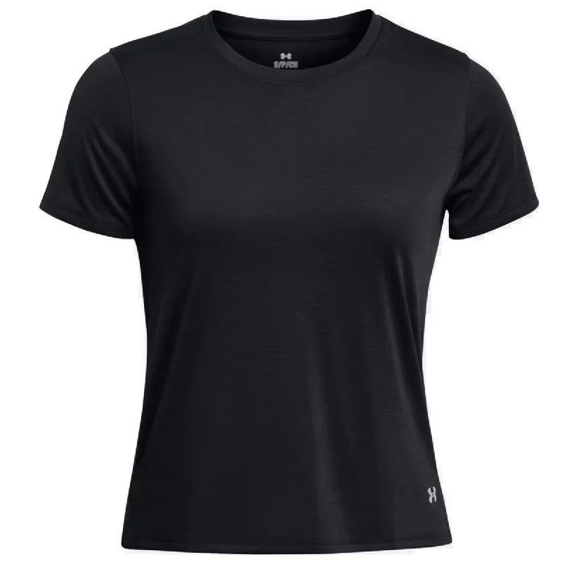 Women's Everyday Attire Under Armour Streaker Short Sleeve Tee - Womens - Black/Reflective