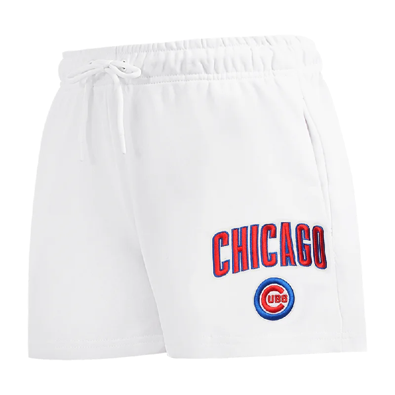 Women's Active Outfit For Fitness MLB CHICAGO CUBS CLASSIC WOMEN'S FLEECE SHORT (WHITE)