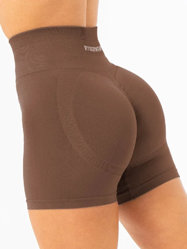 Modern Women's Apparel Lift 2.0 BBL Seamless Shorts - Espresso