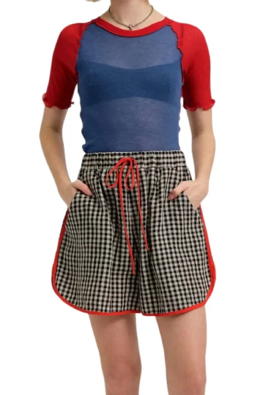 Special Offer For You Bailey Shorts In Gingham Linen