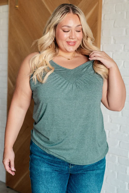 Women's Plus-Size Garments Not So Anxious V-Neck Tank in Mist