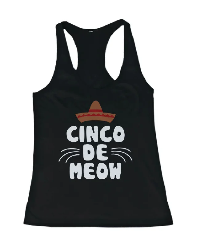 Women's Versatile Apparel Women's Funny Statement Design Tank Top - Cinco De Meow