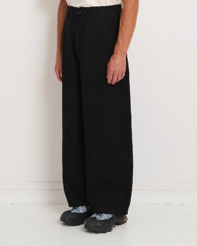 Elevated Casual Discounts Document Pants - Black Slub