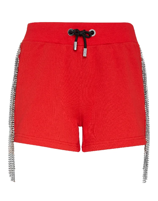 On-Trend Fashion Offers Jogging Shorts Crystal Fringe