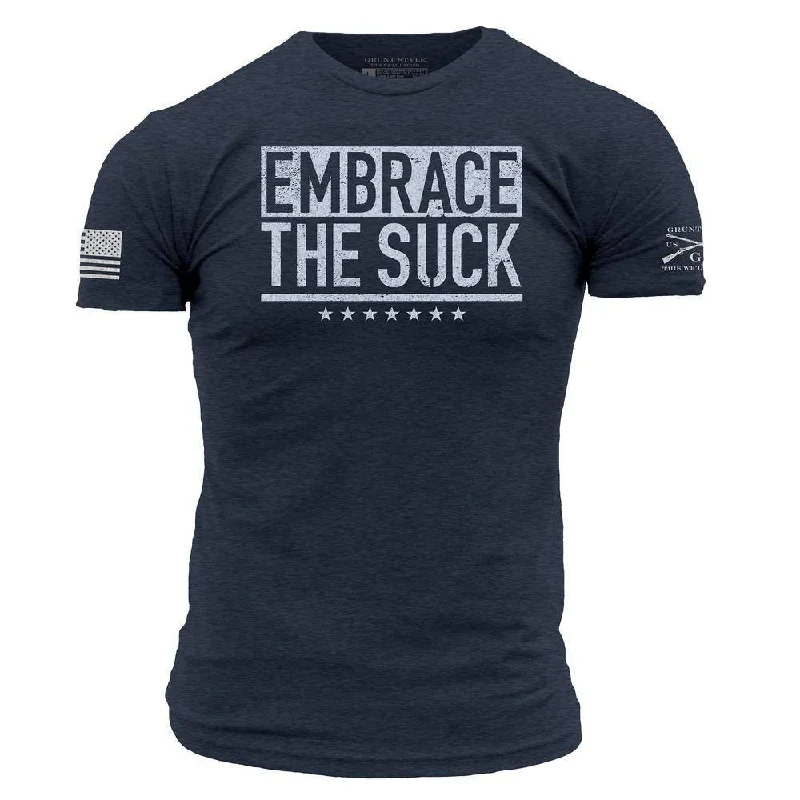 Women's Cozy Clothes Embrace The Suck T-Shirt - Midnight Navy