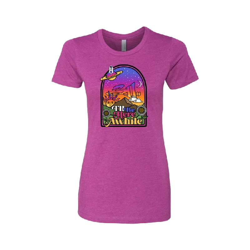 Women's Clothes For The Office 311 I.B.H.A Purple Ladies T-Shirt