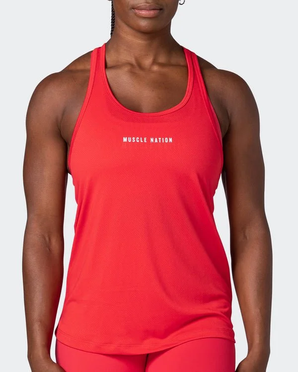 Bold Fashion Sales Breakpoint Mesh Tank - Poppy