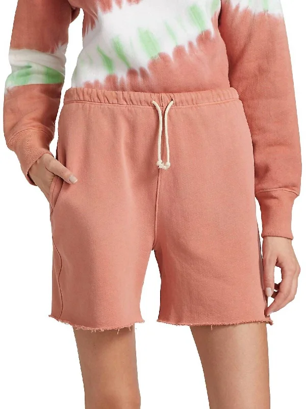 Women's Casual Clothing For Lounging 80S Sweat Short In Faded Clay