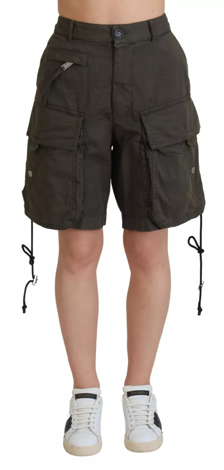 Women's Casual Wear Outfit Dsqua²  High Waist Cargo Bermuda Women Women's Shorts