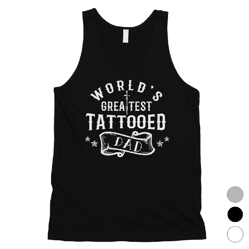 Sophisticated Style Offers Greatest Tattooed Dad Mens Tough Dad Celebration Sleeveless Top