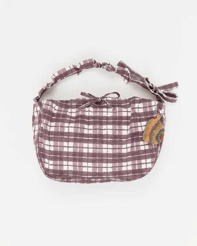 Huge Markdowns Large Drawstring Port-All - Purple Check