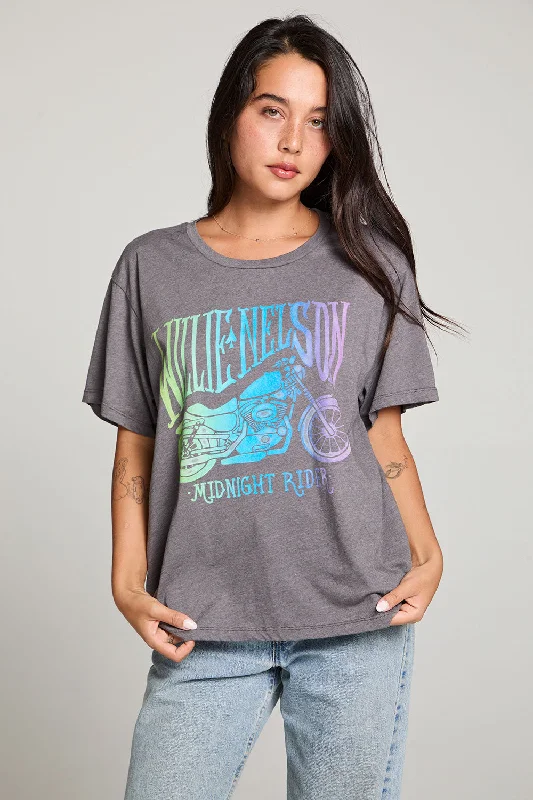 Women's Travel Garments Willie Nelson Midnight Rider Gradient Tee