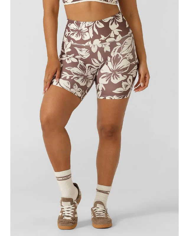 Classy Style Discounts Lorna Jane Hi-Fold No Ride Bike Shorts - Hibiscus