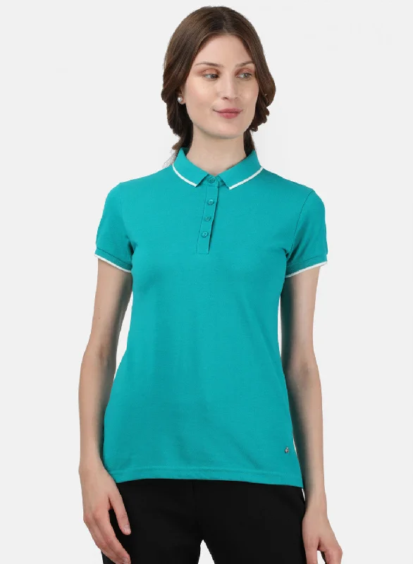 Women's Holiday Clothes Womens Blue Plain T-Shirt