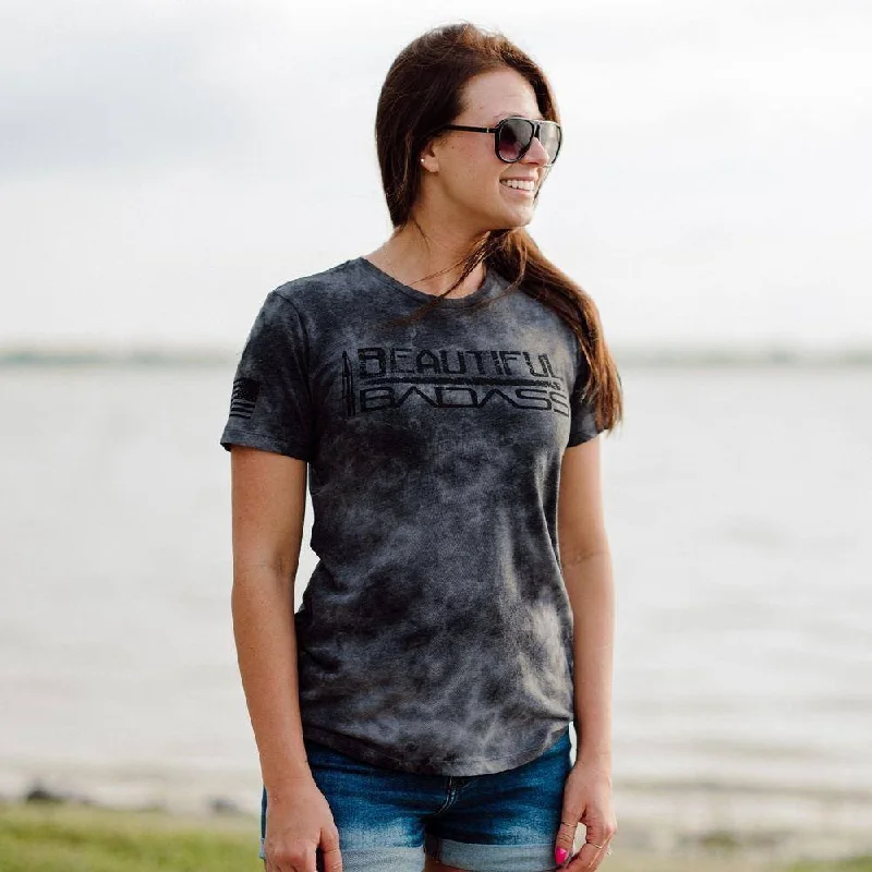 Women's Work Apparel Women's Beautiful Badass T-Shirt - Black Wash