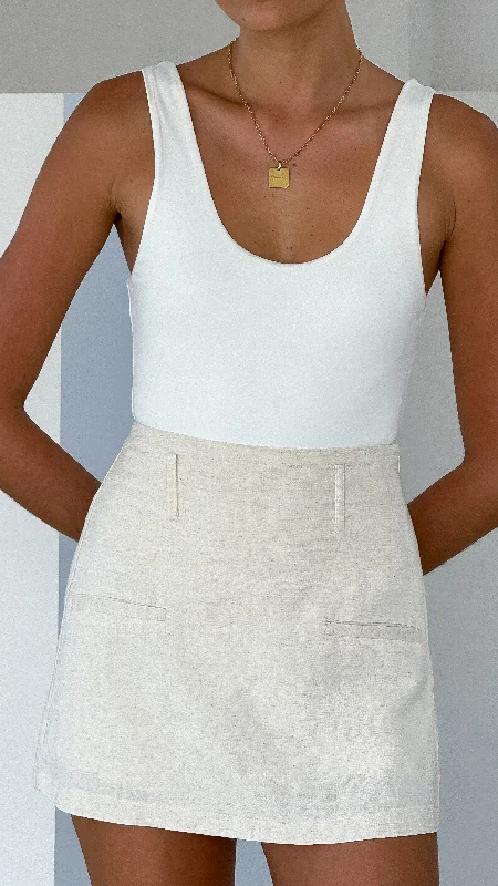 The Latest Trends Jessica Skort - Natural Linen Blend