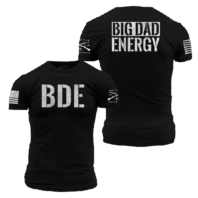 Women's Formal Event Clothing Big Dad Energy T-Shirt - Black