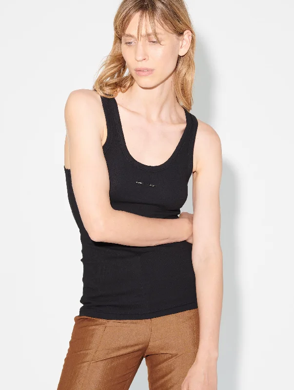 Stylish Women's Clothing Ribbed cotton jersey tank top