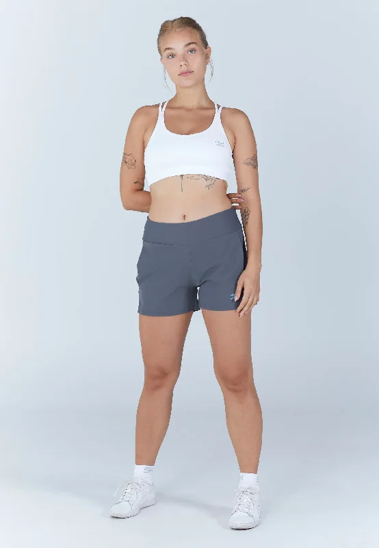 Classy Style Discounts Advantage Tennis Shorts mit Ballhalter, grau