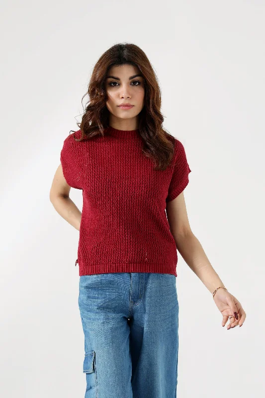 Women's Clothes And Garments CROCHET KNIT TOP