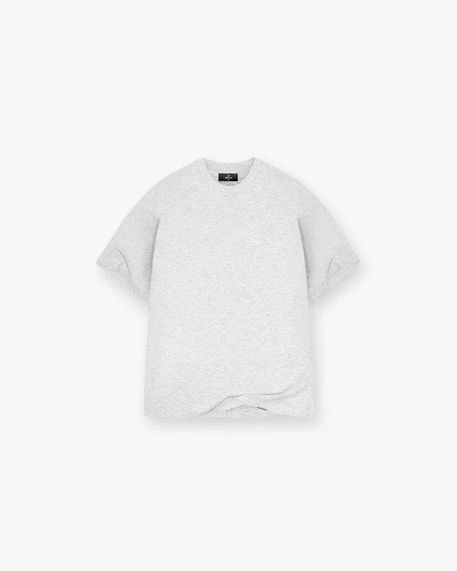 Crazy Discounts, Hurry Up Initial Oversized T-Shirt - Ice Grey Marl