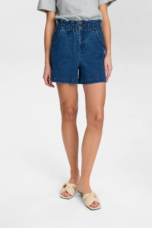 Laid-Back Fashion Offers NULULU DENIM SHORTS - Medium Blue Denim