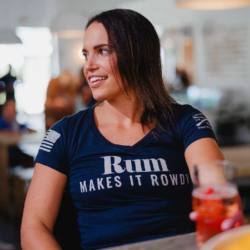 Style Breakthroughs Women's Rum Makes It Rowdy V-Neck - Midnight Navy