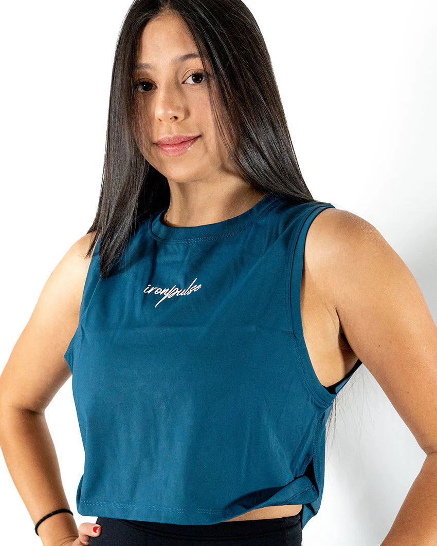 Chic Trends Unveiled Iron Pulse Defiance Tank (Blue) *FINAL SALE*