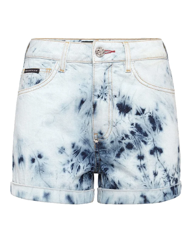 Mega Sales Denim High waist Hot pants Bleached