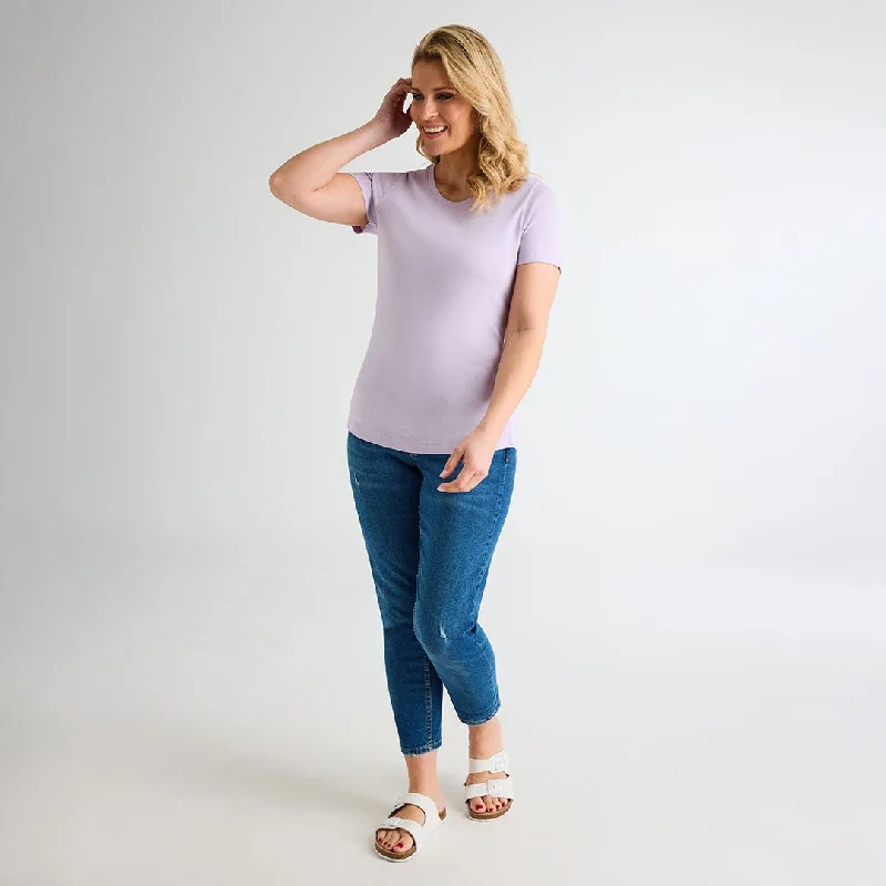 Limited Edition Ladies Pastel Lilac Crew Neck T-Shirt