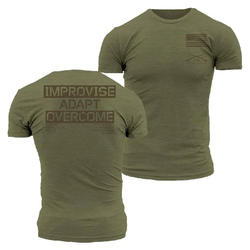 Chic Style, Always In Vogue Improvise Adapt Overcome T-Shirt - Military Green