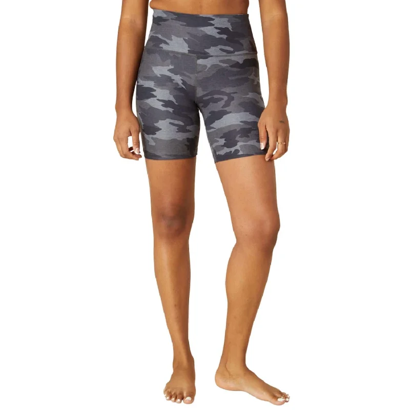 Timeless Women's Apparel High Waisted Biker Shorts In Silver Mist Camo