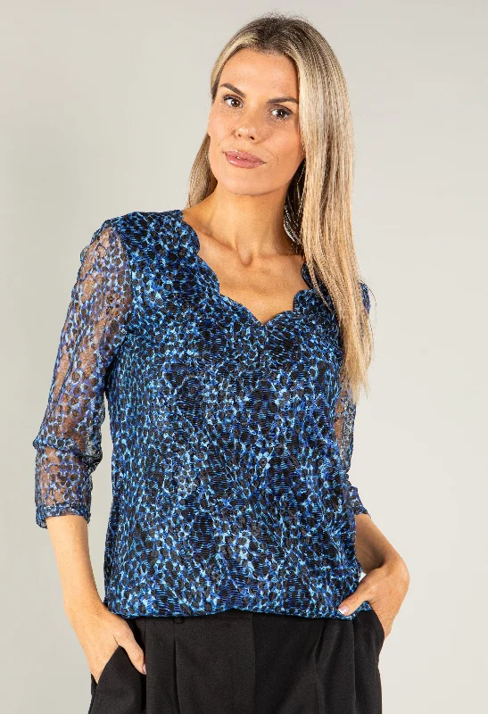 Women's Clothing For Casual Outings Printed Lace Top