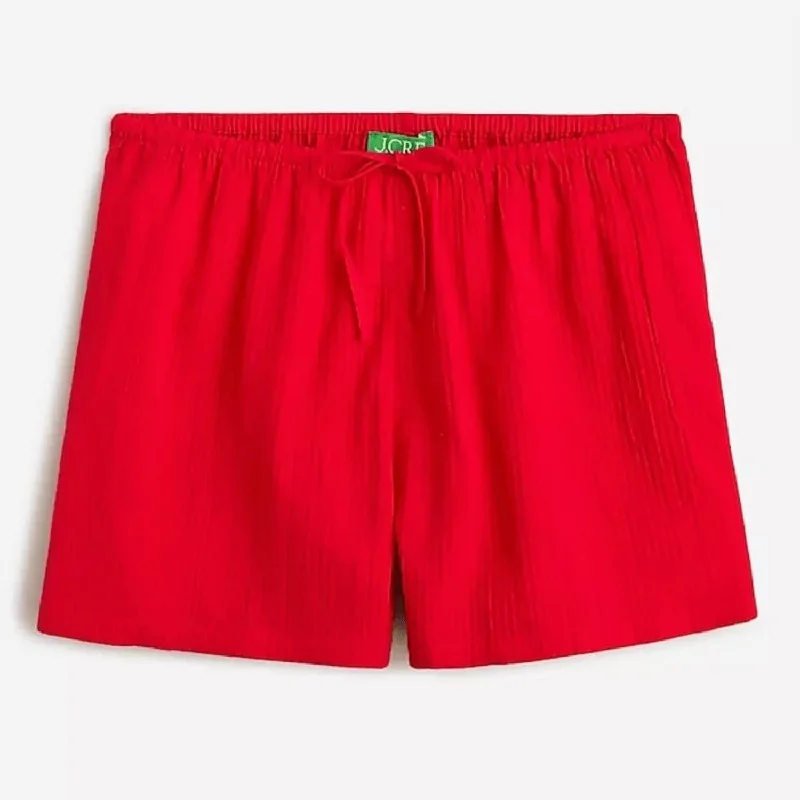 Limited Stock, Big Discounts Women's Airy Gauze Beach Shorts In Red