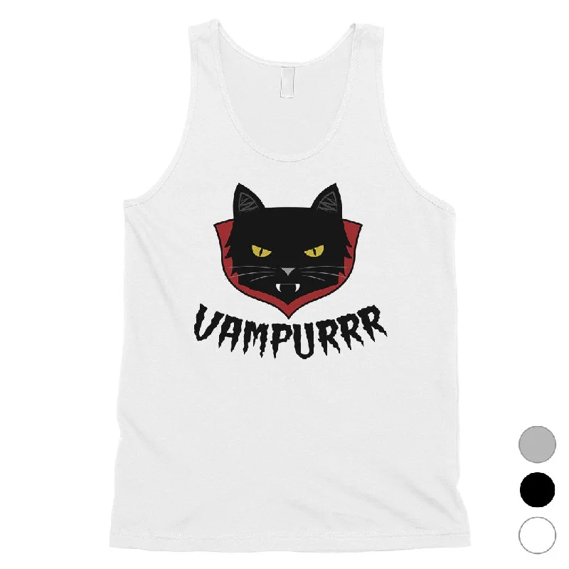 Women's Seasonal Apparel Vampurrr Funny Halloween Costume Cute Graphic Design Mens Tank Top