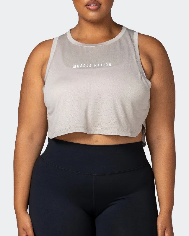 Women's Seasonal Wardrobe Clothing Limitless Cropped Training Tank - Bone