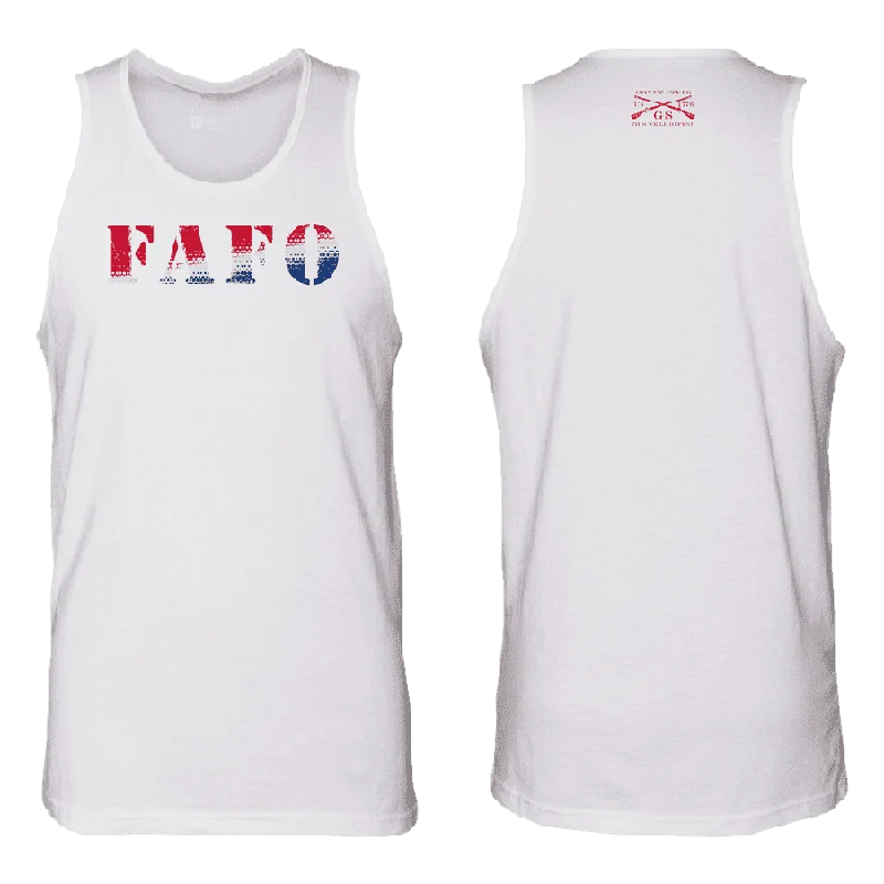 Women's Trendy Apparel FAFO Tank - White