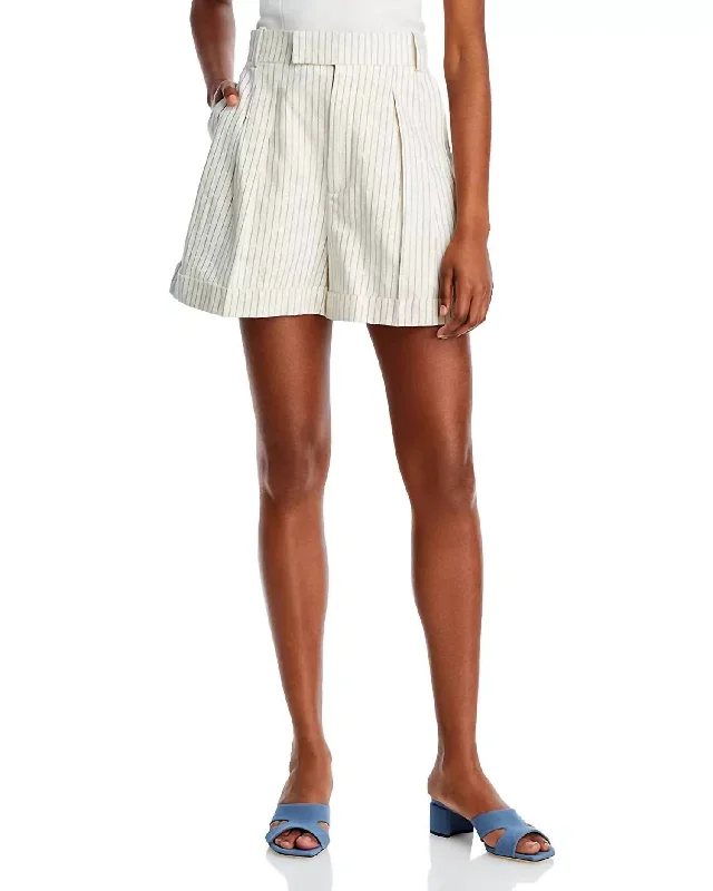 Huge Price Cut Pleated Wide Cuff Short In Cream