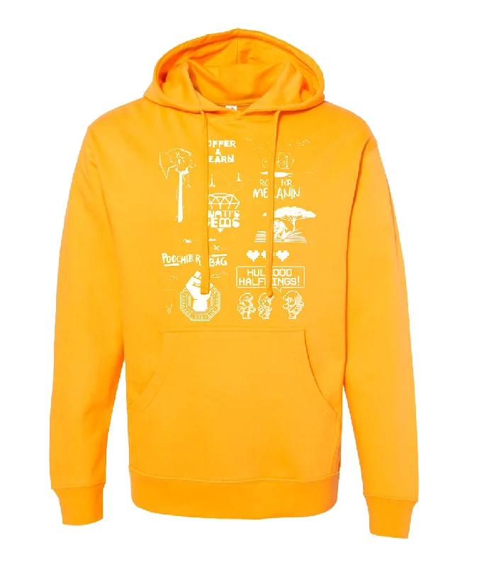 High-Fashion Women's Clothing Collage Hoodie - Yellow Version