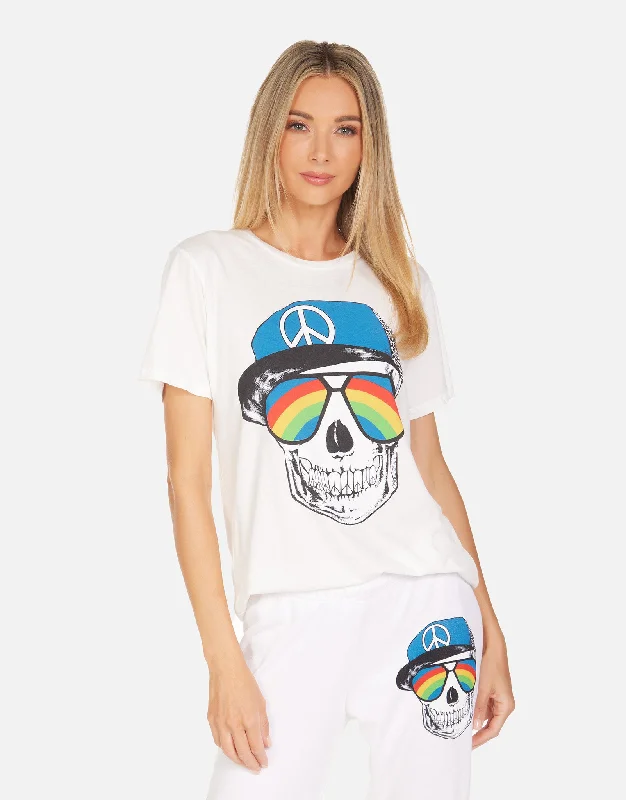 Women's Clothing Sets Wolf Rainbow Peace Skull